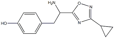 4-[2-amino-2-(3-cyclopropyl-1,2,4-oxadiazol-5-yl)ethyl]phenol 结构式
