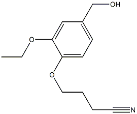 4-[2-ethoxy-4-(hydroxymethyl)phenoxy]butanenitrile 结构式