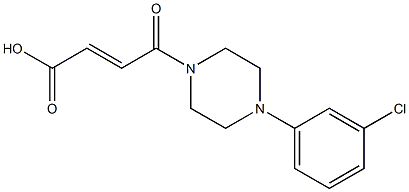 4-[4-(3-chlorophenyl)piperazin-1-yl]-4-oxobut-2-enoic acid 结构式