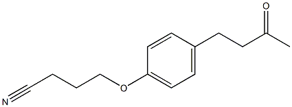 4-[4-(3-oxobutyl)phenoxy]butanenitrile 结构式