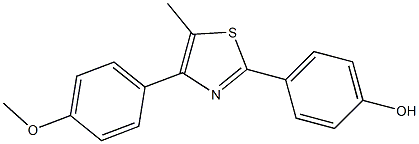 4-[4-(4-methoxyphenyl)-5-methyl-1,3-thiazol-2-yl]phenol 结构式