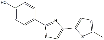 4-[4-(5-methylthiophen-2-yl)-1,3-thiazol-2-yl]phenol 结构式