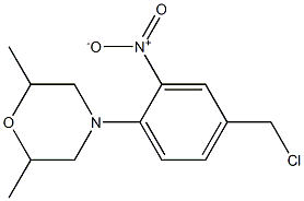 4-[4-(chloromethyl)-2-nitrophenyl]-2,6-dimethylmorpholine 结构式