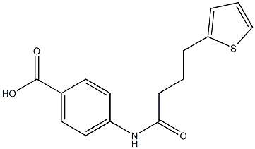 4-[4-(thiophen-2-yl)butanamido]benzoic acid 结构式