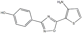 4-[5-(3-aminothiophen-2-yl)-1,2,4-oxadiazol-3-yl]phenol 结构式