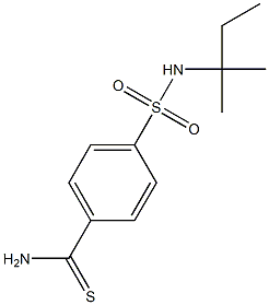 4-{[(1,1-dimethylpropyl)amino]sulfonyl}benzenecarbothioamide 结构式