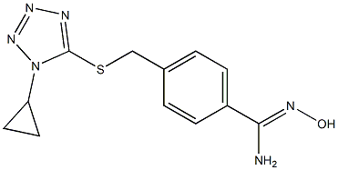 4-{[(1-cyclopropyl-1H-1,2,3,4-tetrazol-5-yl)sulfanyl]methyl}-N'-hydroxybenzene-1-carboximidamide 结构式