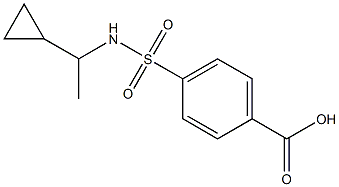 4-{[(1-cyclopropylethyl)amino]sulfonyl}benzoic acid 结构式