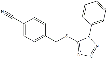 4-{[(1-phenyl-1H-1,2,3,4-tetrazol-5-yl)sulfanyl]methyl}benzonitrile 结构式