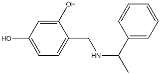 4-{[(1-phenylethyl)amino]methyl}benzene-1,3-diol 结构式