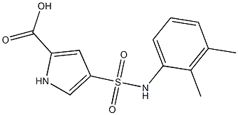 4-{[(2,3-dimethylphenyl)amino]sulfonyl}-1H-pyrrole-2-carboxylic acid 结构式