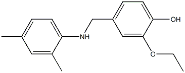 4-{[(2,4-dimethylphenyl)amino]methyl}-2-ethoxyphenol 结构式