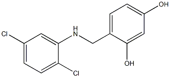 4-{[(2,5-dichlorophenyl)amino]methyl}benzene-1,3-diol 结构式