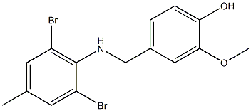 4-{[(2,6-dibromo-4-methylphenyl)amino]methyl}-2-methoxyphenol 结构式