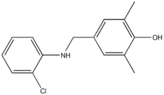 4-{[(2-chlorophenyl)amino]methyl}-2,6-dimethylphenol 结构式