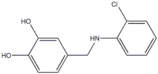 4-{[(2-chlorophenyl)amino]methyl}benzene-1,2-diol 结构式