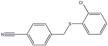 4-{[(2-chlorophenyl)sulfanyl]methyl}benzonitrile 结构式