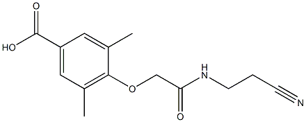 4-{[(2-cyanoethyl)carbamoyl]methoxy}-3,5-dimethylbenzoic acid 结构式