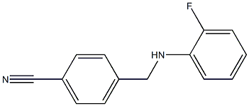 4-{[(2-fluorophenyl)amino]methyl}benzonitrile 结构式