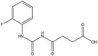 4-{[(2-fluorophenyl)carbamoyl]amino}-4-oxobutanoic acid 结构式