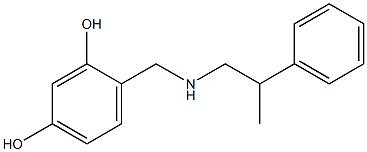 4-{[(2-phenylpropyl)amino]methyl}benzene-1,3-diol 结构式