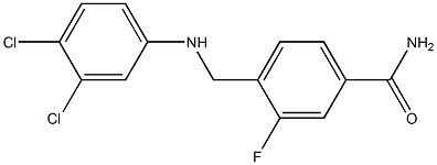 4-{[(3,4-dichlorophenyl)amino]methyl}-3-fluorobenzamide 结构式
