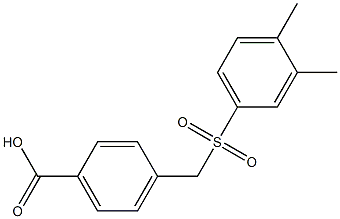 4-{[(3,4-dimethylbenzene)sulfonyl]methyl}benzoic acid 结构式
