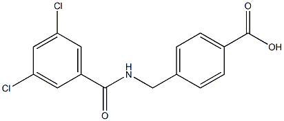4-{[(3,5-dichlorophenyl)formamido]methyl}benzoic acid 结构式