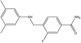 4-{[(3,5-dimethylphenyl)amino]methyl}-3-fluorobenzamide 结构式