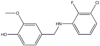 4-{[(3-chloro-2-fluorophenyl)amino]methyl}-2-methoxyphenol 结构式