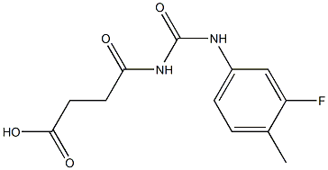 4-{[(3-fluoro-4-methylphenyl)carbamoyl]amino}-4-oxobutanoic acid 结构式