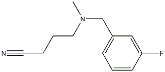 4-{[(3-fluorophenyl)methyl](methyl)amino}butanenitrile 结构式