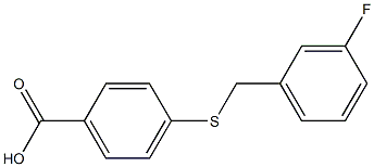 4-{[(3-fluorophenyl)methyl]sulfanyl}benzoic acid 结构式