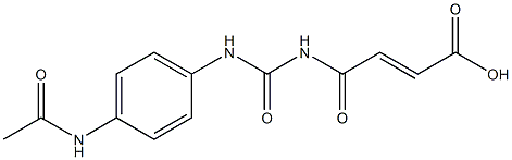 4-{[(4-acetamidophenyl)carbamoyl]amino}-4-oxobut-2-enoic acid 结构式