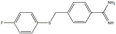 4-{[(4-fluorophenyl)sulfanyl]methyl}benzene-1-carboximidamide 结构式