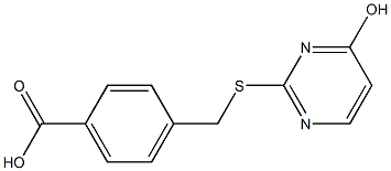 4-{[(4-hydroxypyrimidin-2-yl)sulfanyl]methyl}benzoic acid 结构式