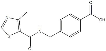 4-{[(4-methyl-1,3-thiazol-5-yl)formamido]methyl}benzoic acid 结构式