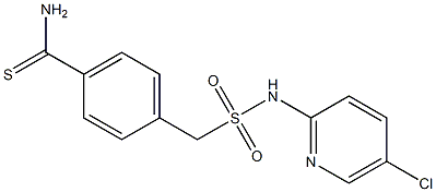 4-{[(5-chloropyridin-2-yl)sulfamoyl]methyl}benzene-1-carbothioamide 结构式