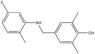 4-{[(5-fluoro-2-methylphenyl)amino]methyl}-2,6-dimethylphenol 结构式