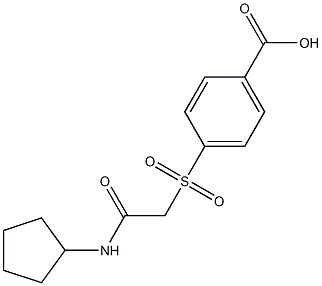 4-{[(cyclopentylcarbamoyl)methane]sulfonyl}benzoic acid 结构式