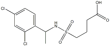 4-{[1-(2,4-dichlorophenyl)ethyl]sulfamoyl}butanoic acid 结构式