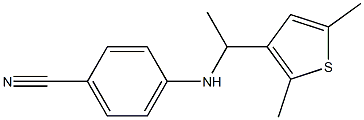 4-{[1-(2,5-dimethylthiophen-3-yl)ethyl]amino}benzonitrile 结构式