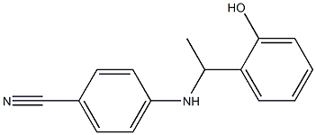 4-{[1-(2-hydroxyphenyl)ethyl]amino}benzonitrile 结构式