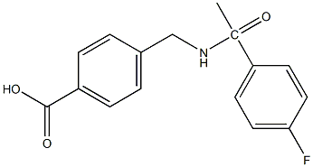 4-{[1-(4-fluorophenyl)acetamido]methyl}benzoic acid 结构式