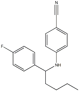 4-{[1-(4-fluorophenyl)pentyl]amino}benzonitrile 结构式