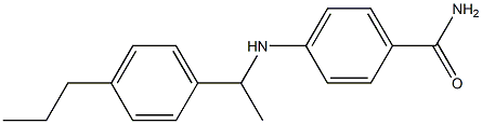 4-{[1-(4-propylphenyl)ethyl]amino}benzamide 结构式