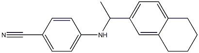 4-{[1-(5,6,7,8-tetrahydronaphthalen-2-yl)ethyl]amino}benzonitrile 结构式