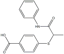 4-{[1-(phenylcarbamoyl)ethyl]sulfanyl}benzoic acid 结构式