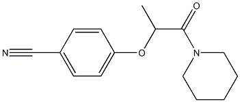 4-{[1-oxo-1-(piperidin-1-yl)propan-2-yl]oxy}benzonitrile 结构式
