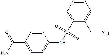 4-{[2-(aminomethyl)benzene]sulfonamido}benzamide 结构式